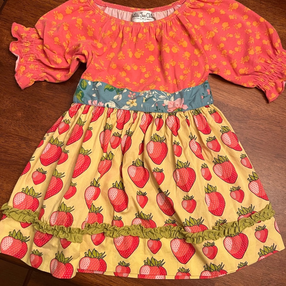 Matilda Jane Strawberries Dress Size 6